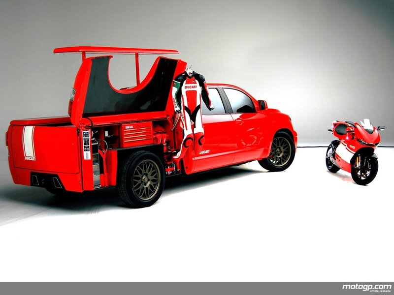 Ducati-themed pickup truck