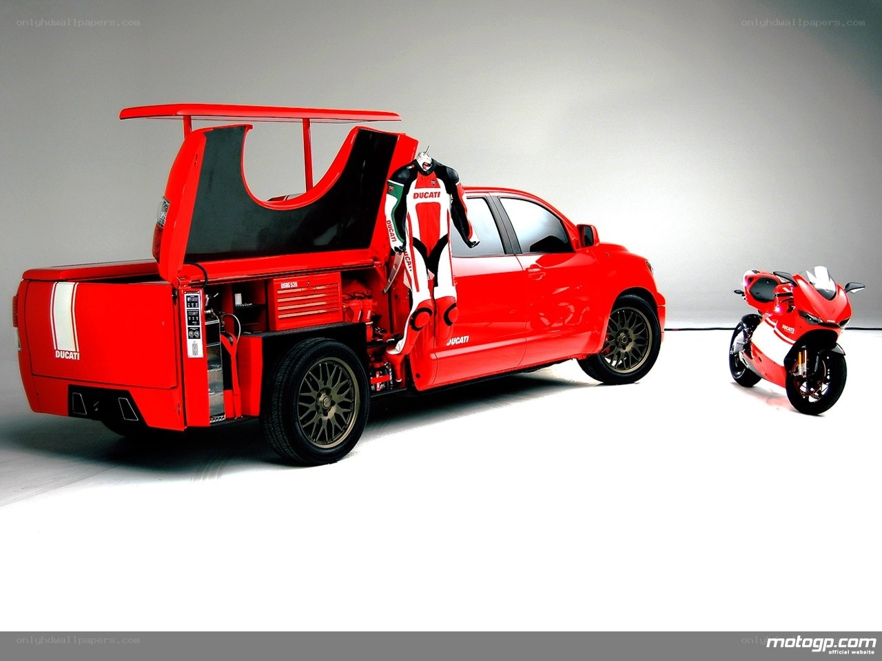 Ducati-themed pickup truck