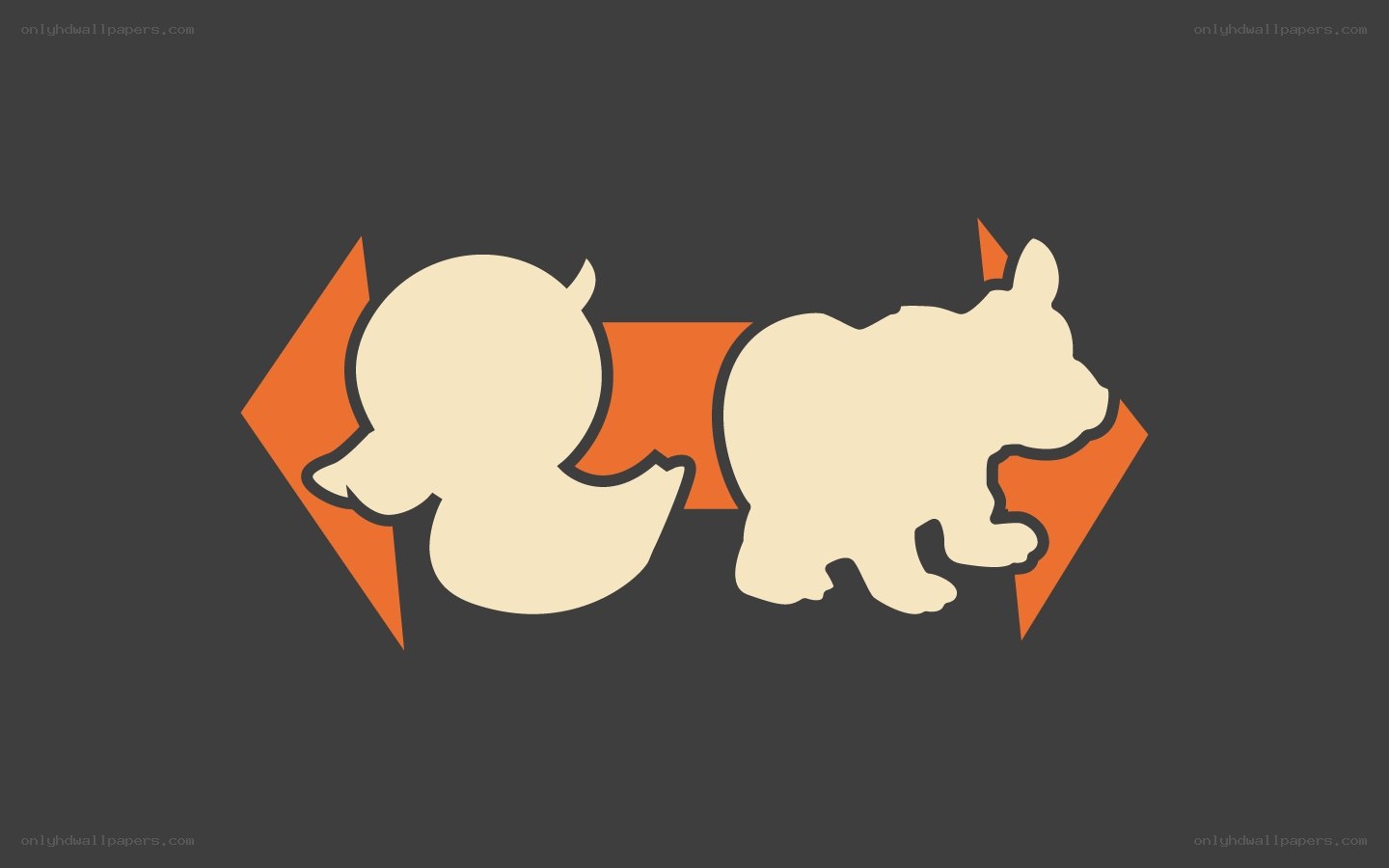duck and dog logo