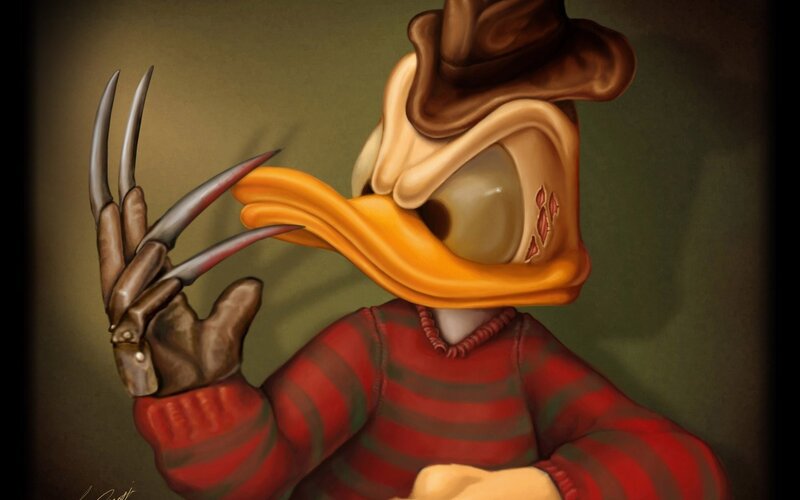 Duck as Freddy Krueger