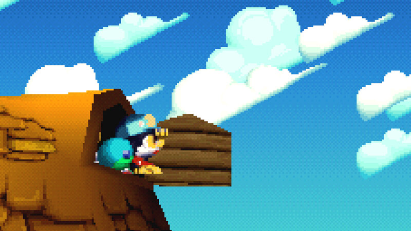 Duck Character on Cliff
