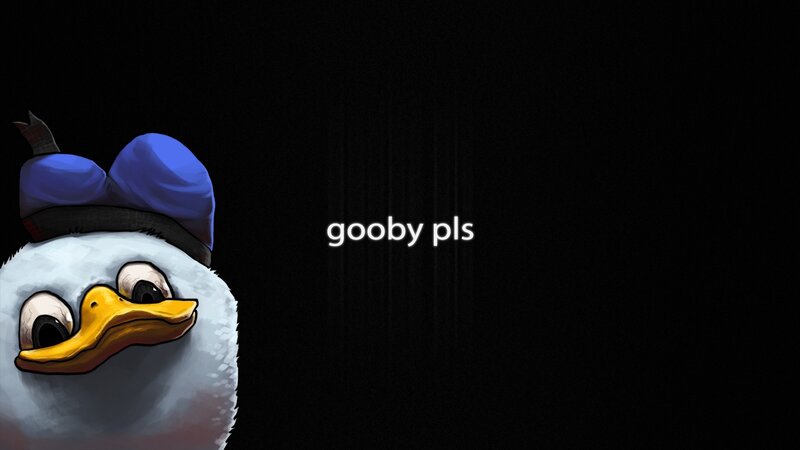 Duck Character with Blue Hat — Black