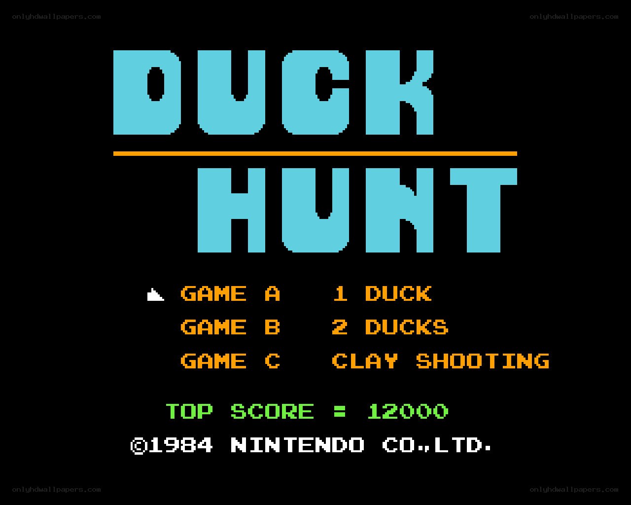 Duck Hunt game menu