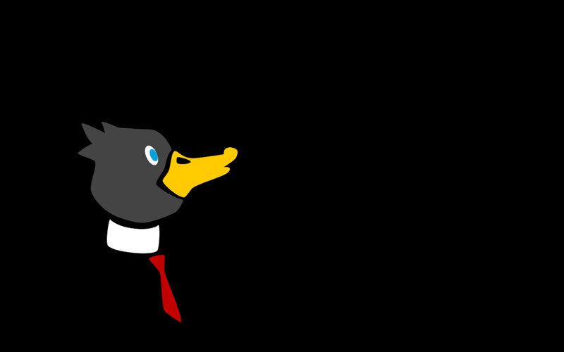 duck in a tie