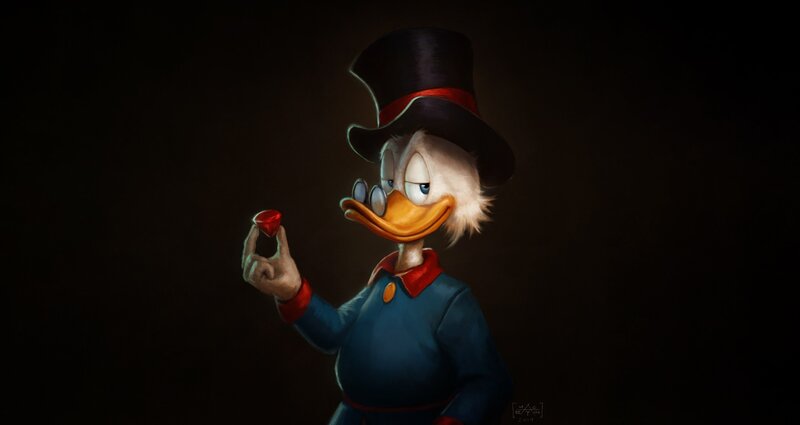 Duck in Top Hat — Blue