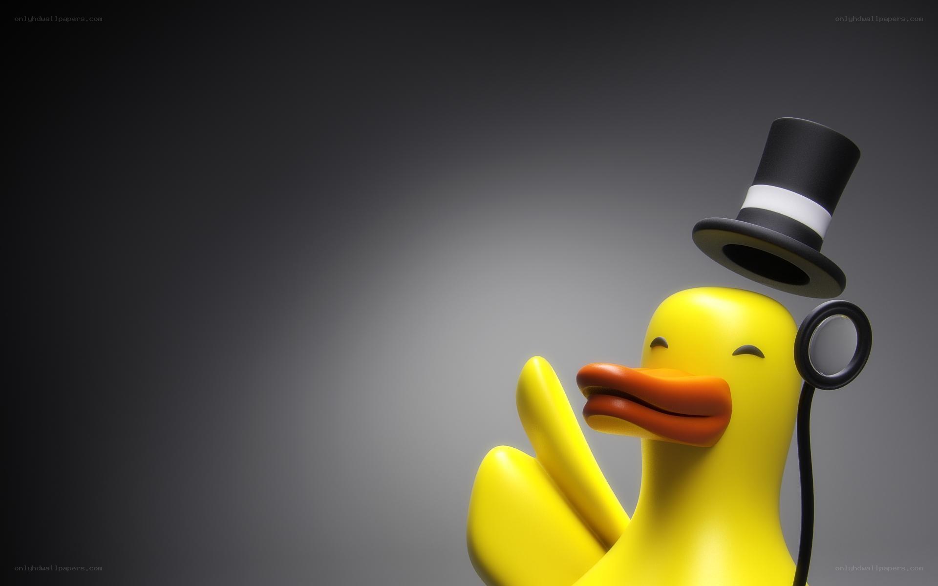 duck in top hat with monocle