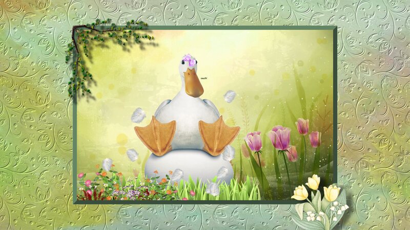 Duck with Flower Crown