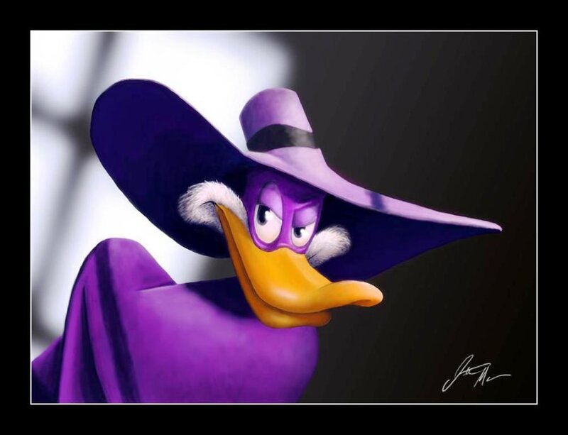 Duck with purple hat