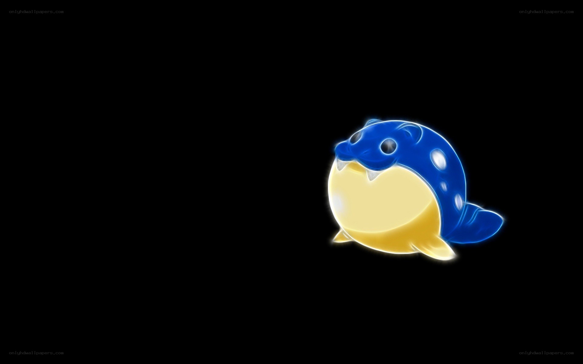 Ducklett glowing on black