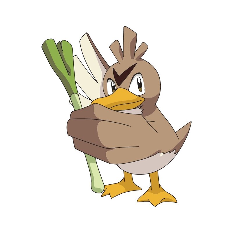 Ducklett holding a green onion