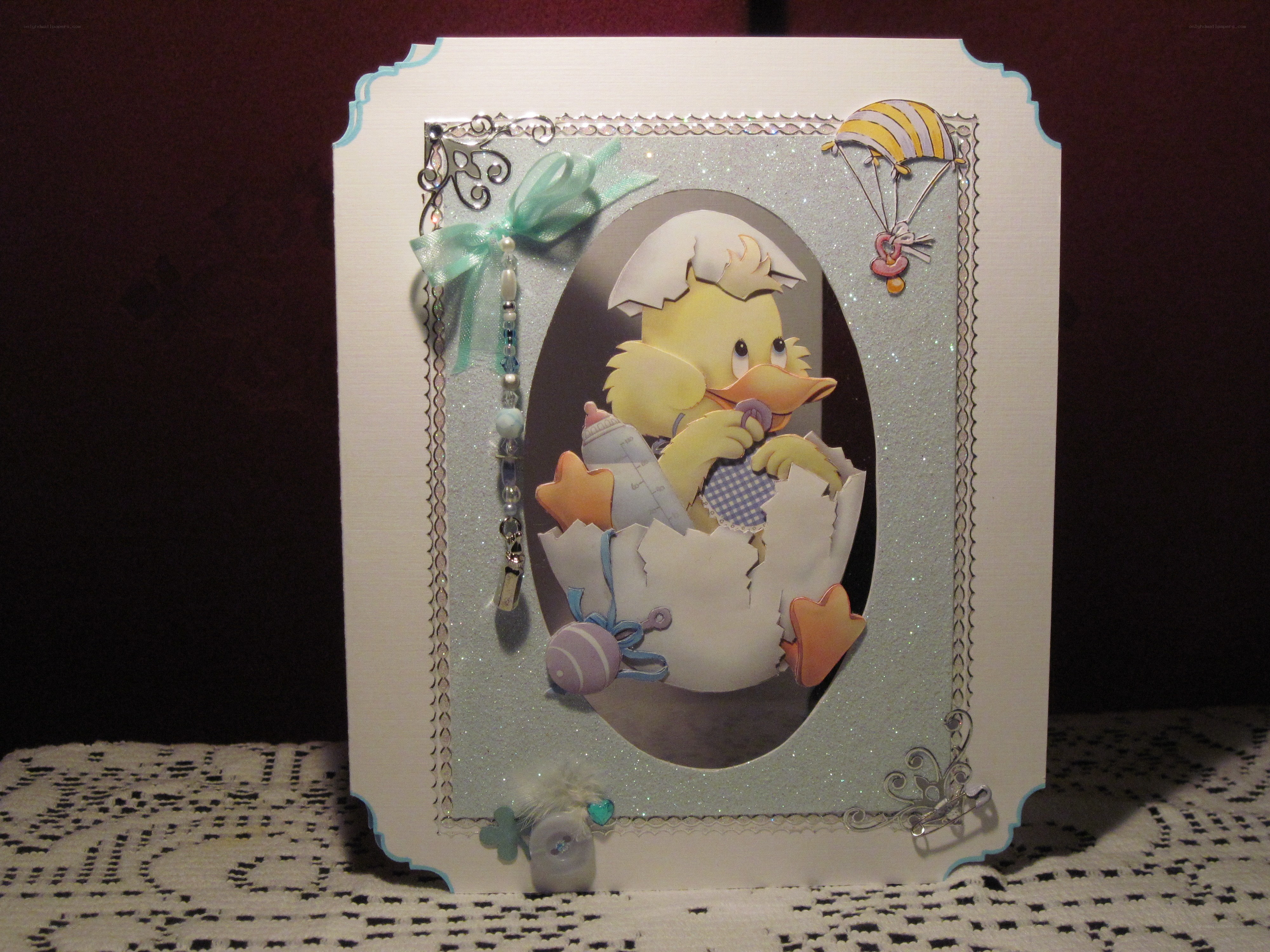 duckling baby card