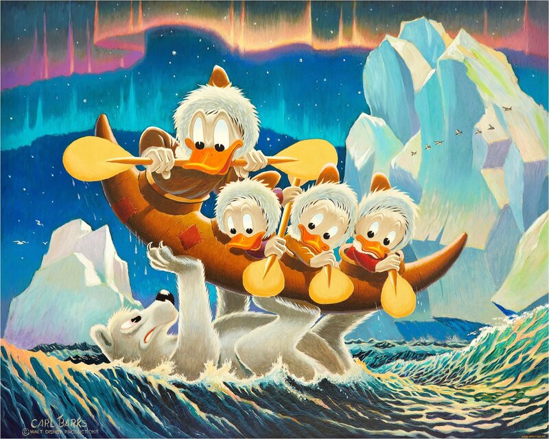 Ducklings in Canoe