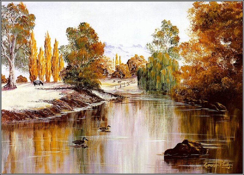 Ducks on a River — Brown