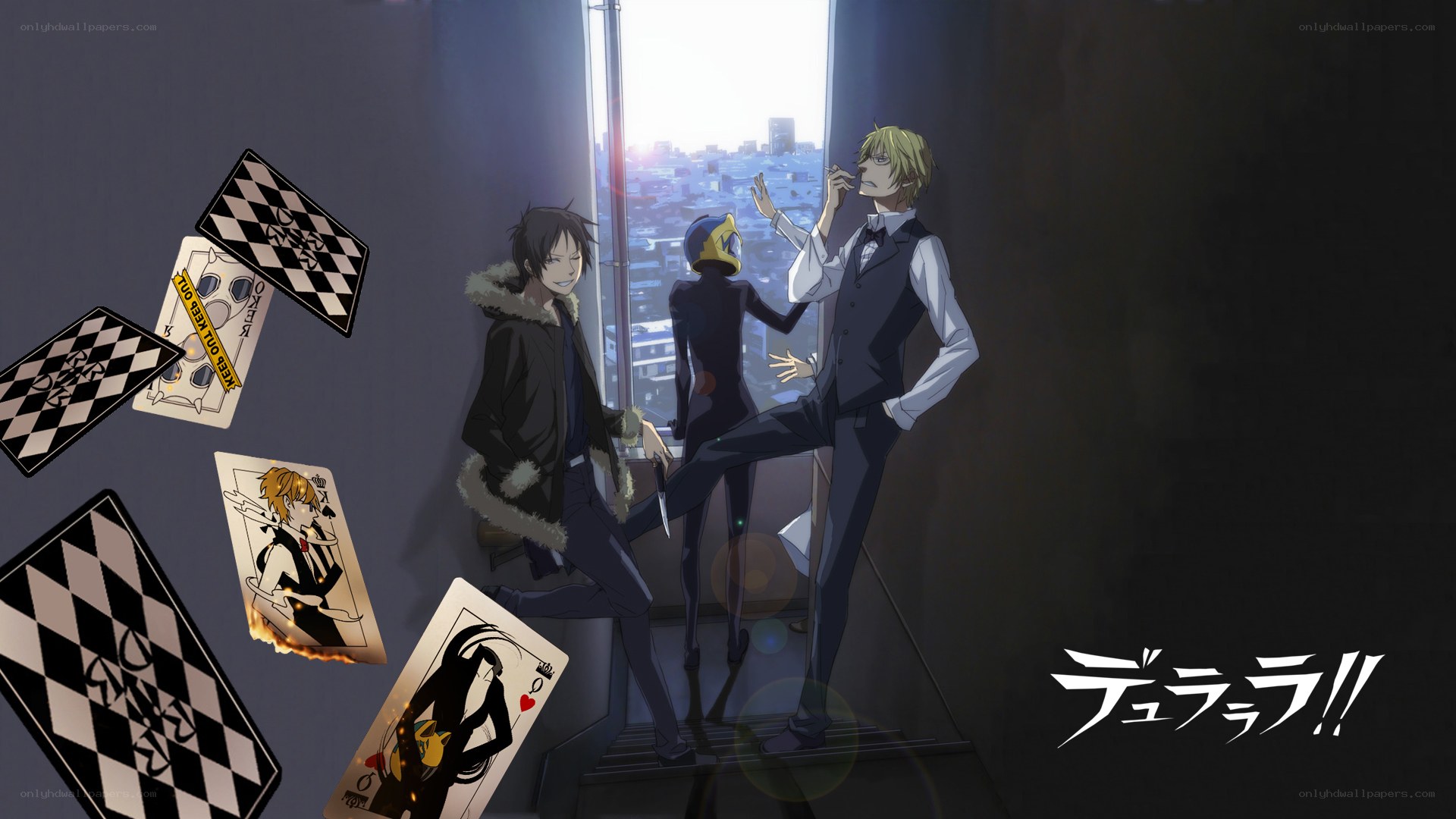 Duel! anime scene with cards