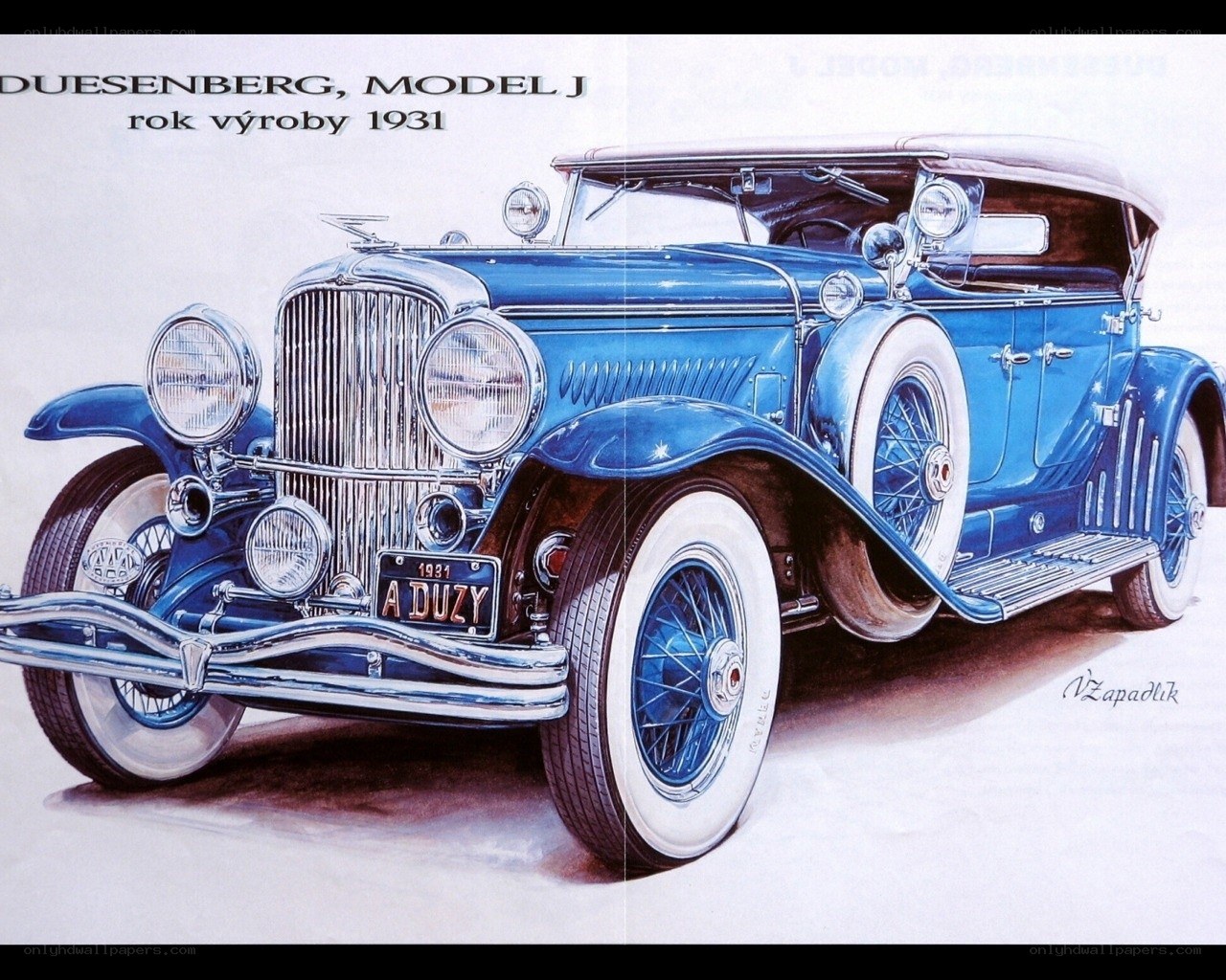 Duesenberg Model J car illustration