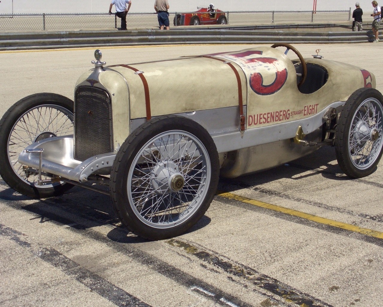 Duesenberg race car on track