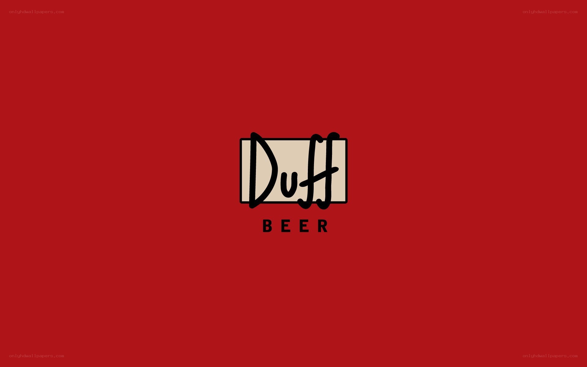 Duff Beer logo on red