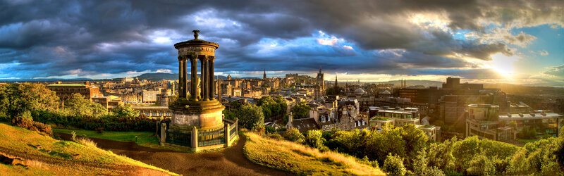 Dugald Stewart Monument — Blue, Dramatic, Sunset