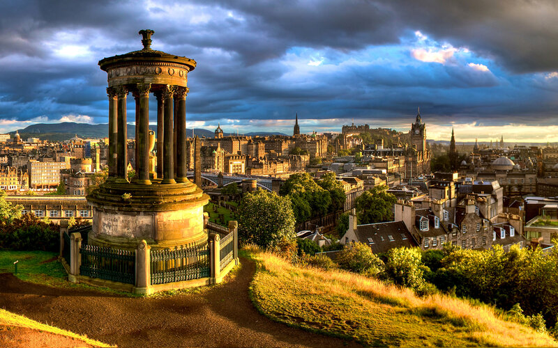 Dugald Stewart Monument — Blue, Dramatic
