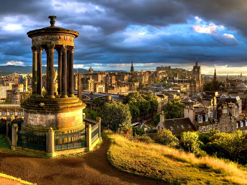 Dugald Stewart Monument — Blue