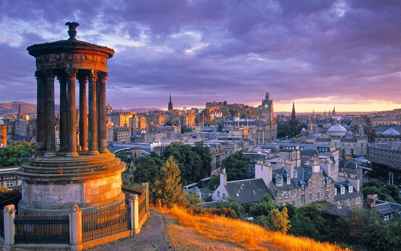 Dugald Stewart Monument — Purple