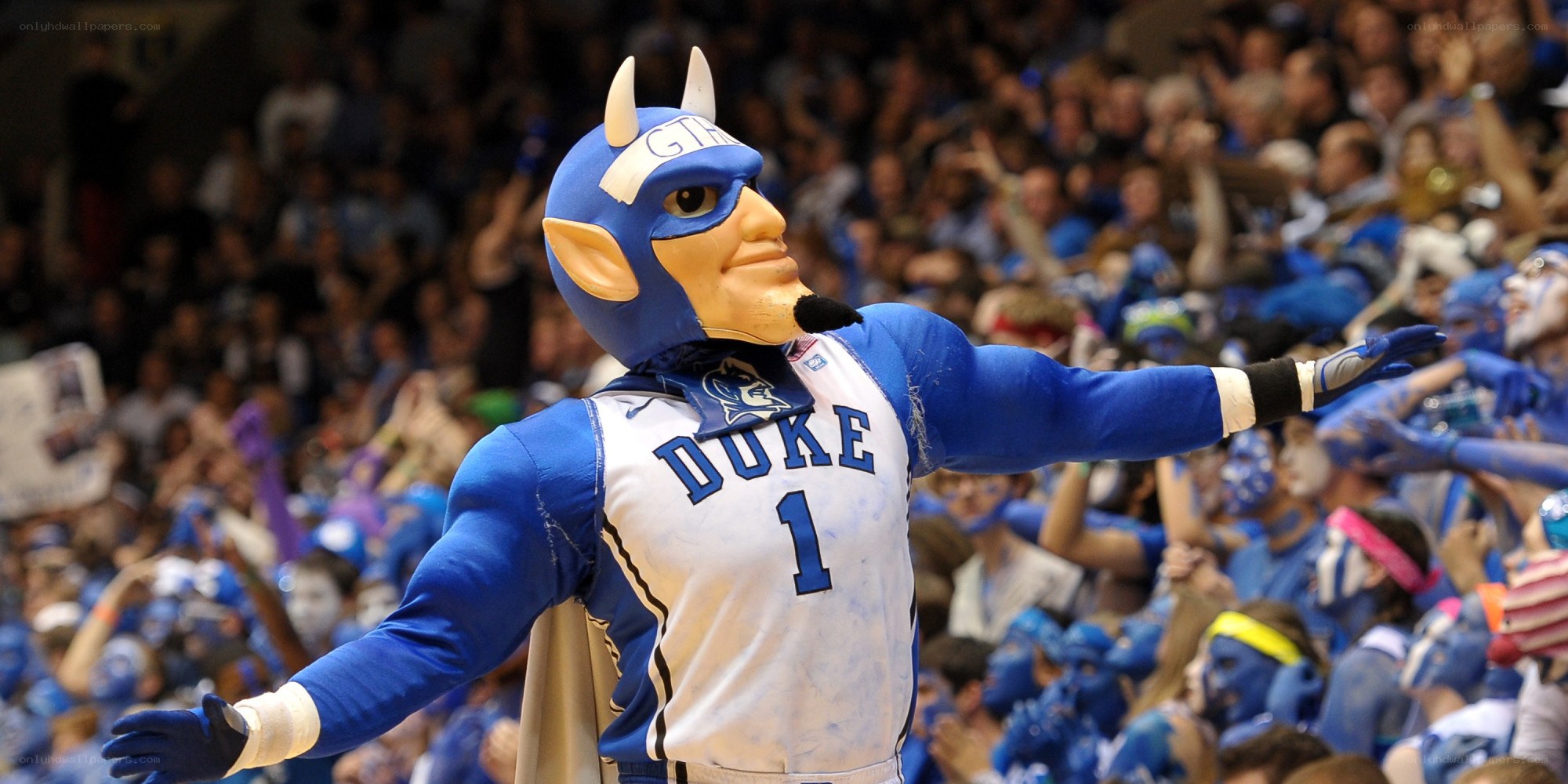 Duke mascot at basketball game