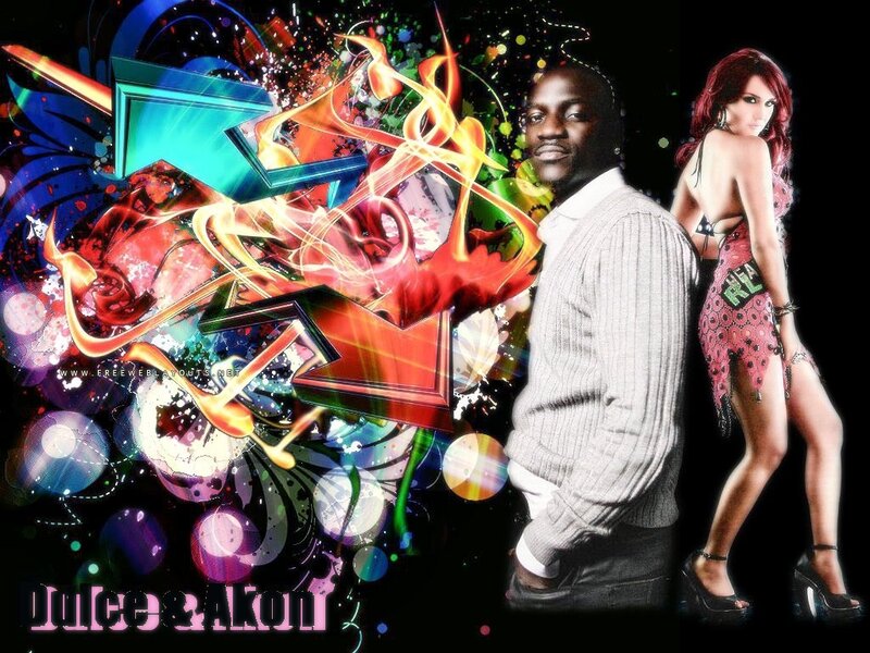 Dulce and Akon promotional art
