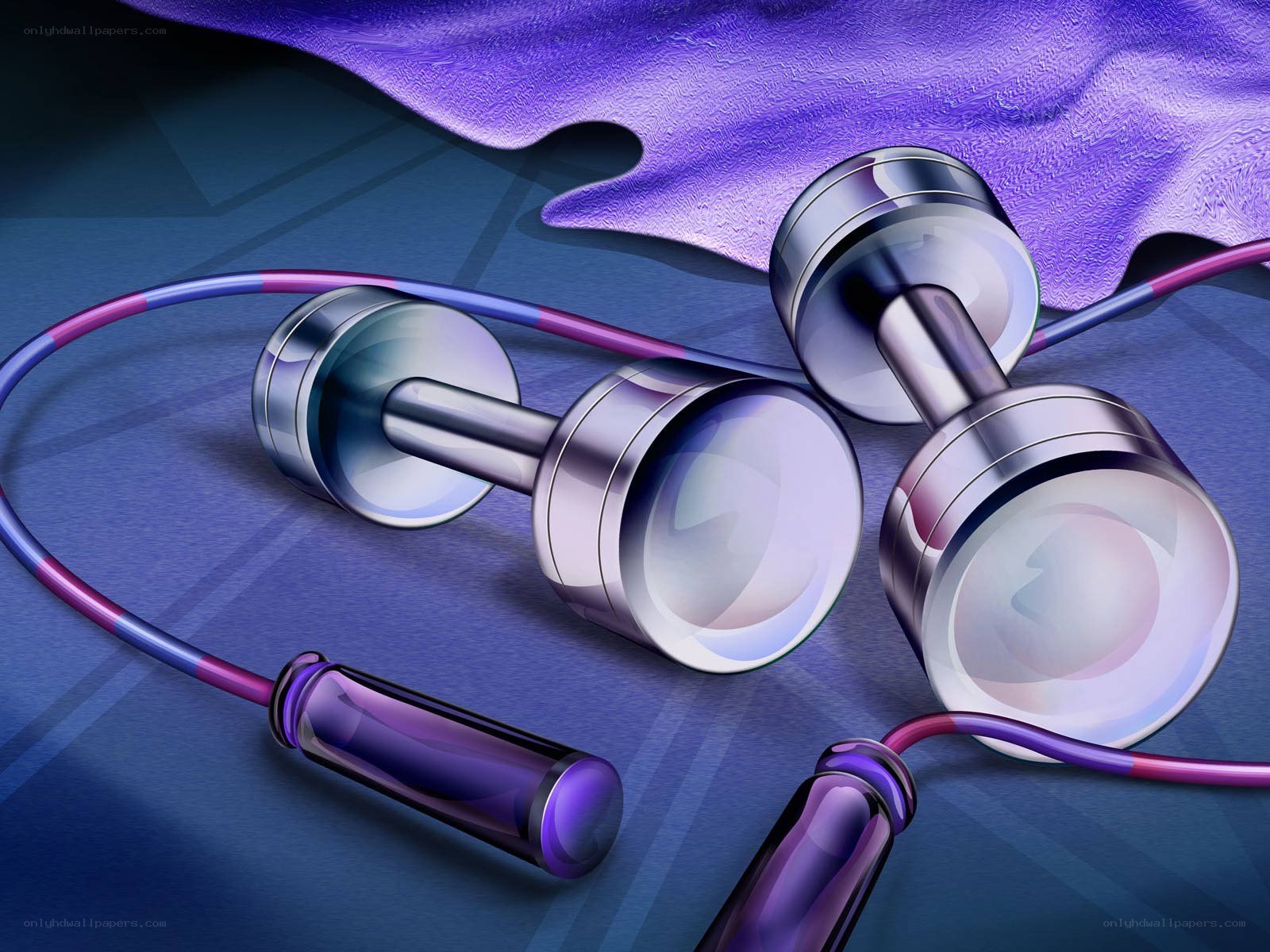 Dumbbells and jump rope