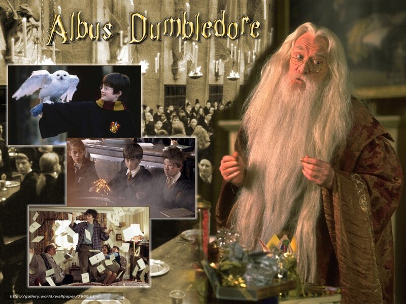Dumbledore and Harry Potter scenes