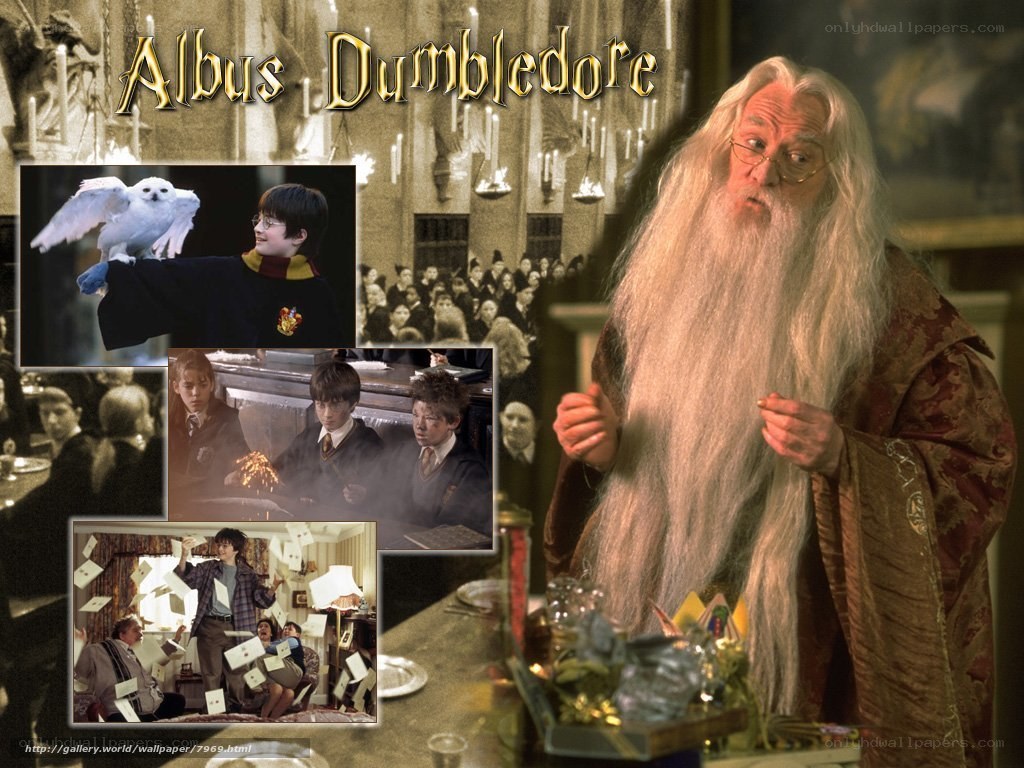 Dumbledore and Harry Potter scenes