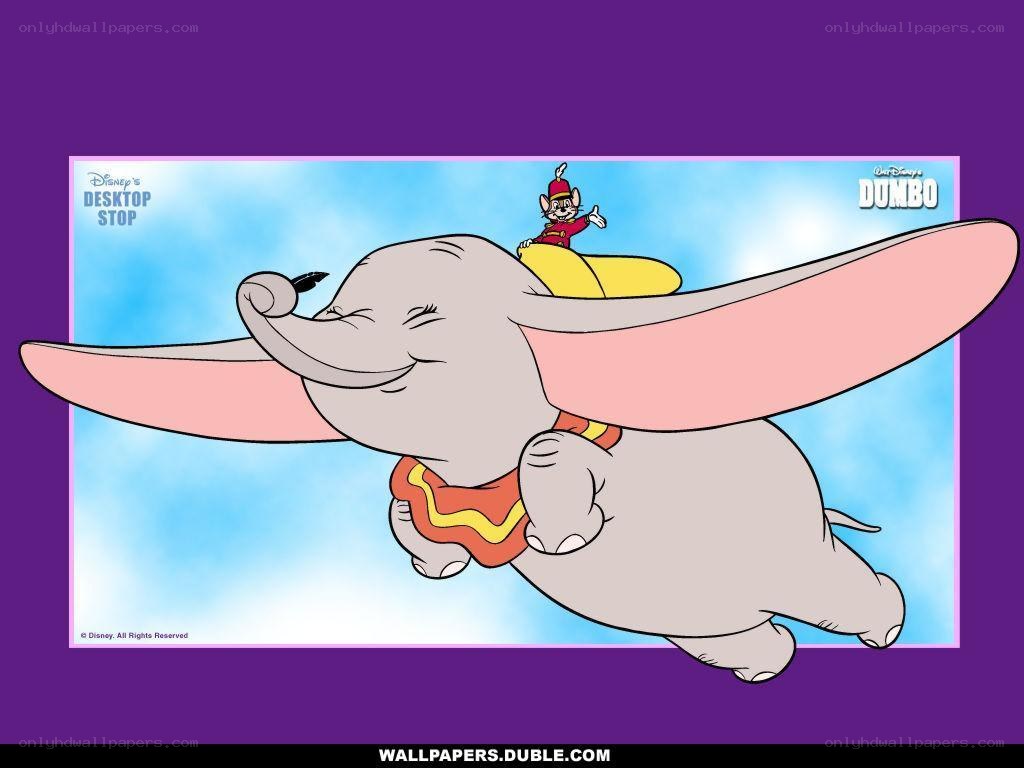 Dumbo flying with Timothy Q. Mouse
