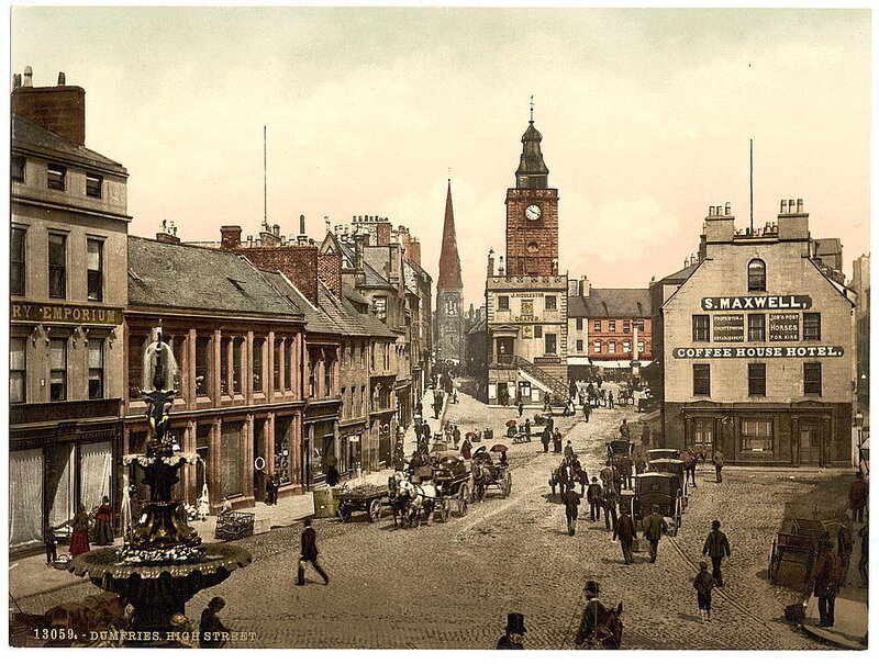 Dumfries High Street scene