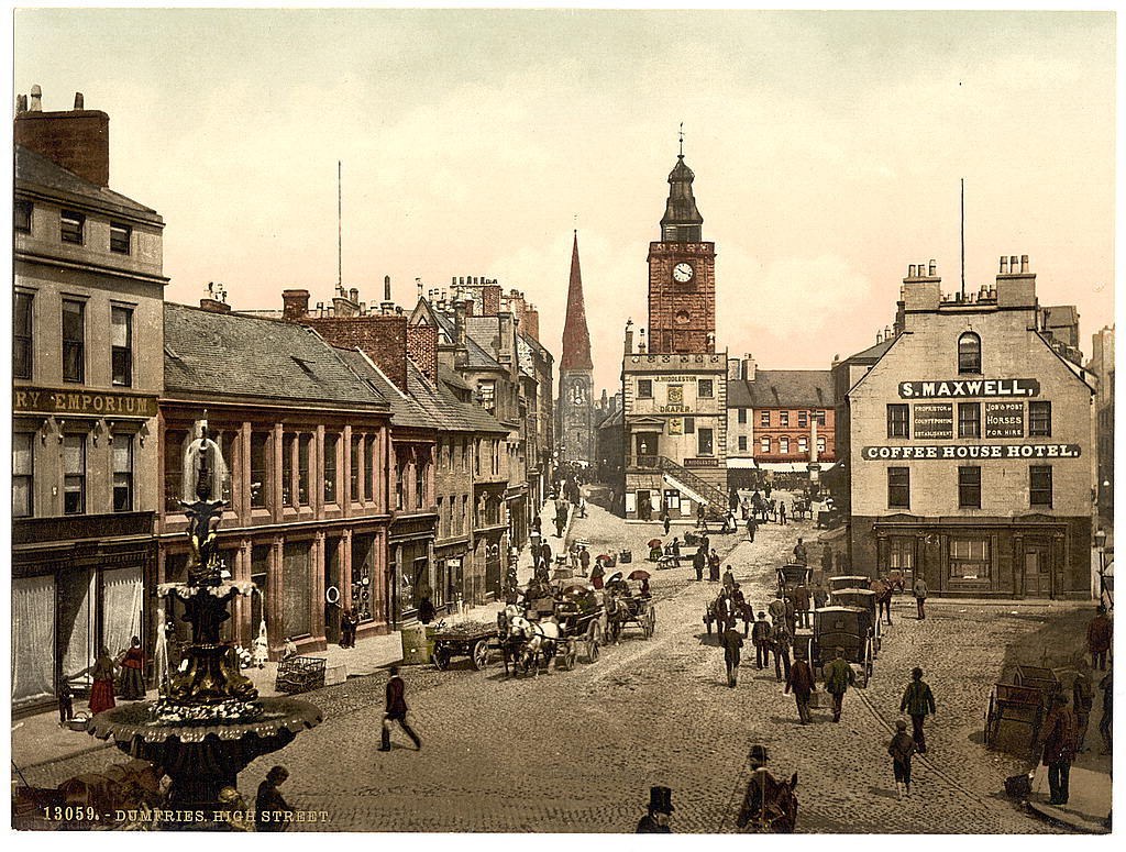 Dumfries High Street scene