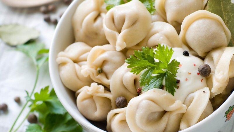 Dumplings in a Bowl — White