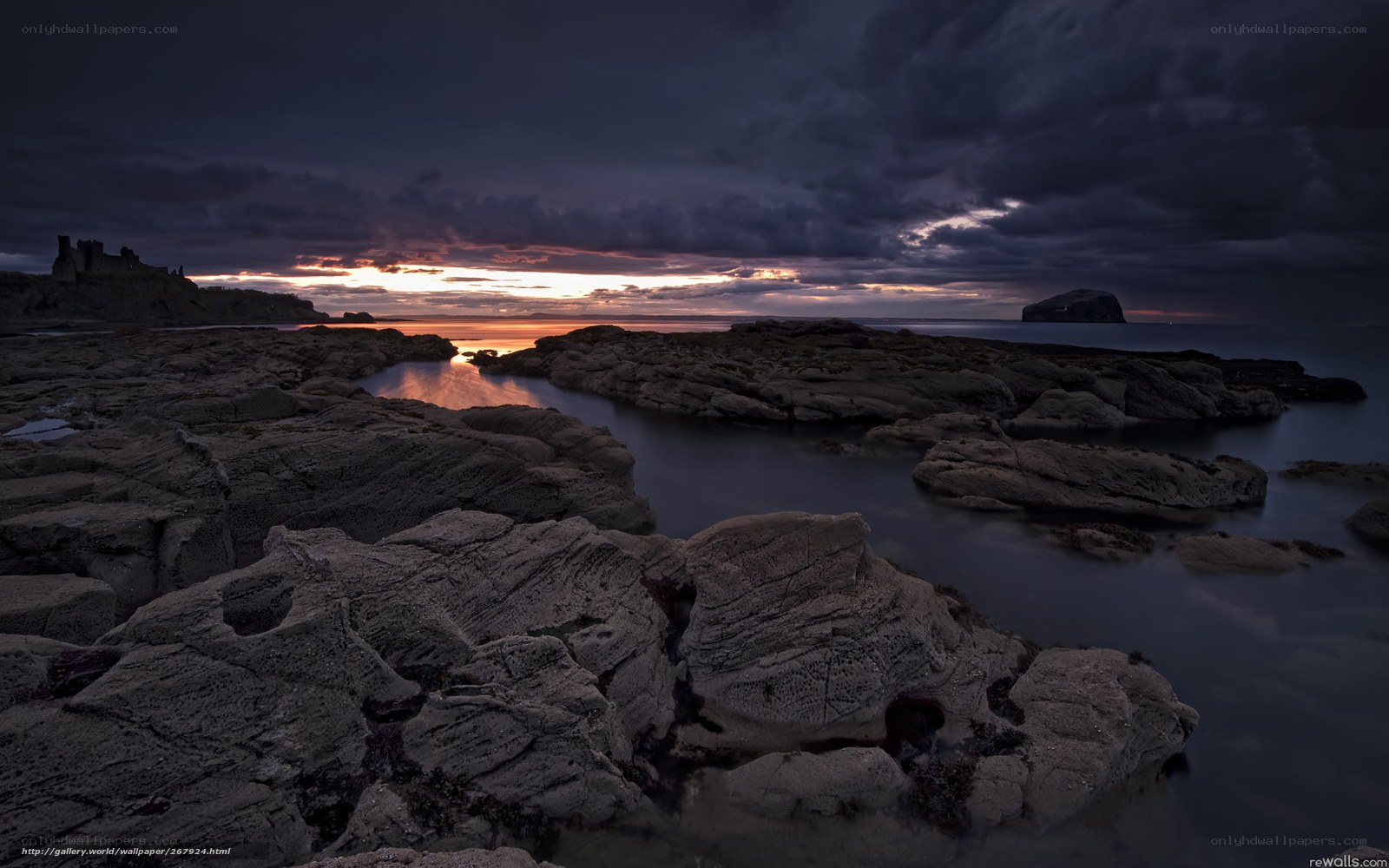 Dunbar Castle at Sunset