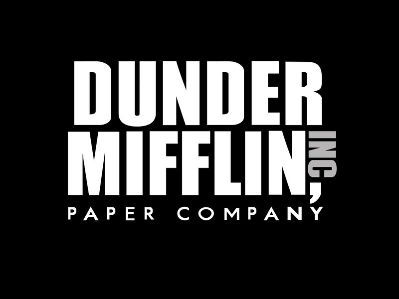 Dunder Mifflin Logo — Black