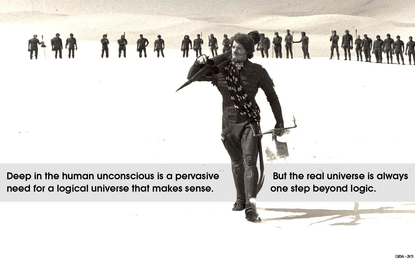Dune character with quote
