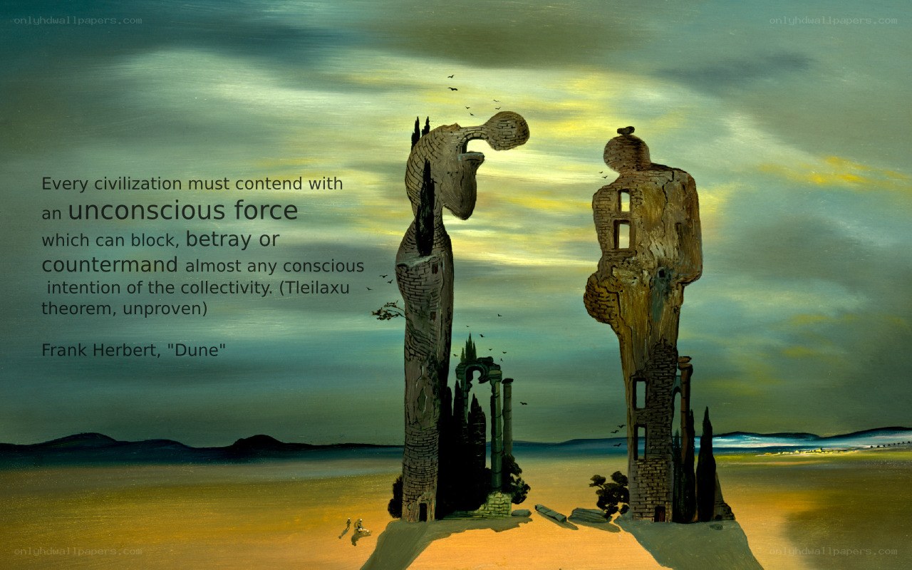 Dune quote with surreal art