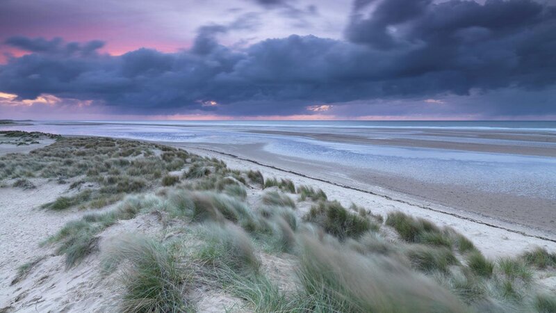 Dunes and Beach at Dusk