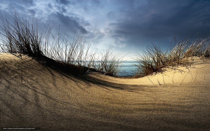Dunes and stormy sky
