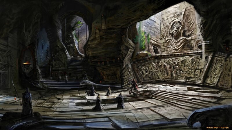Dungeon Chamber with Figures