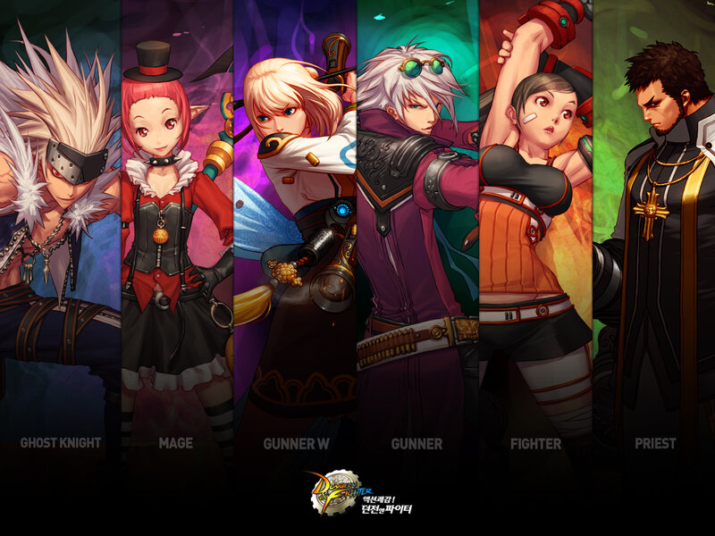 Dungeon Fighter character lineup