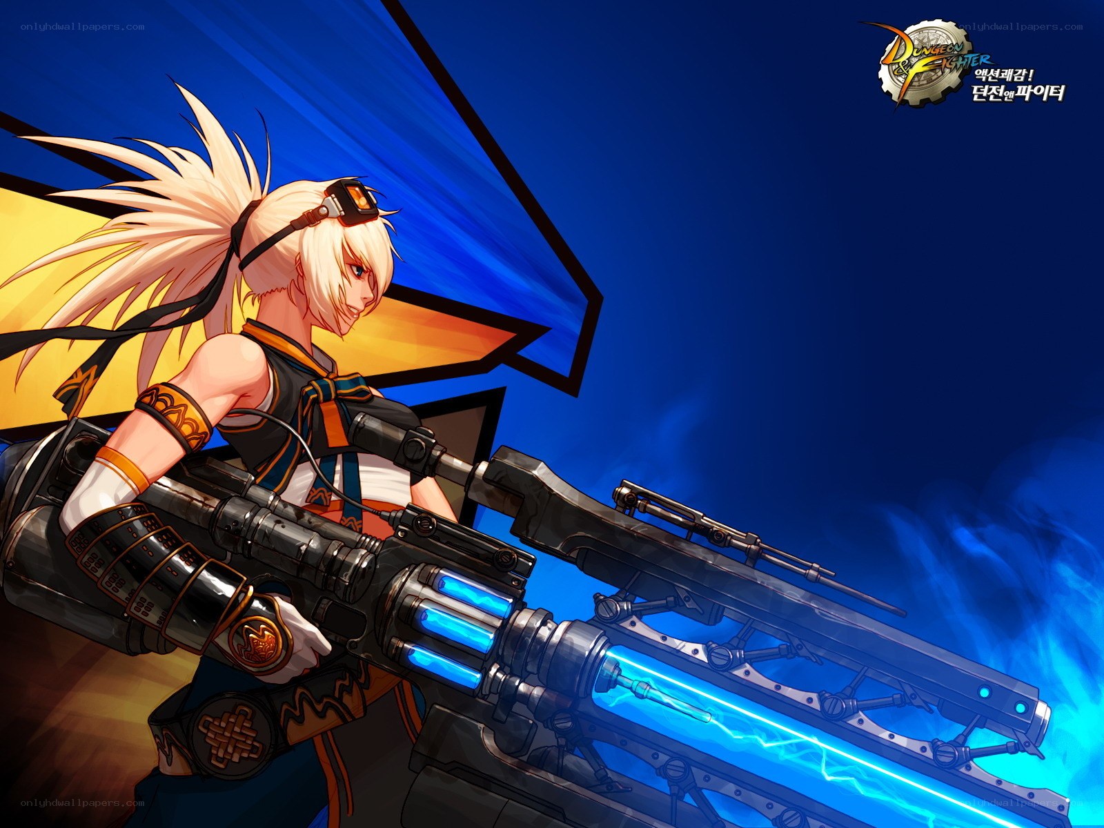Dungeon Fighter character with weapon