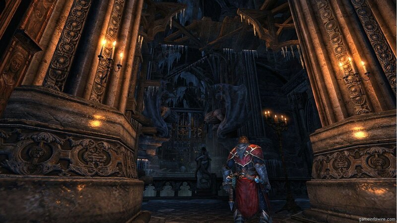 dungeon interior with armored character