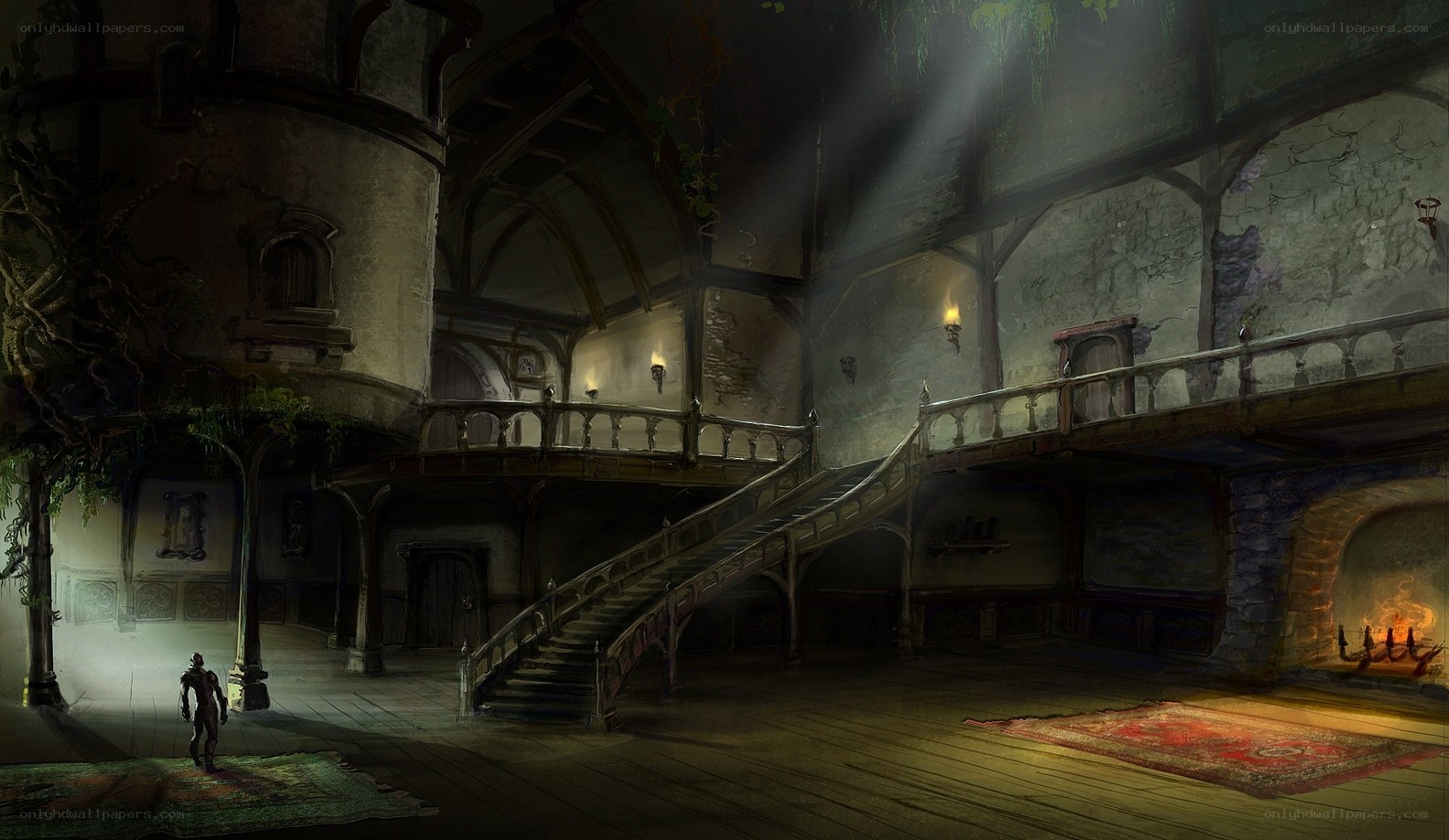 dungeon interior with staircase