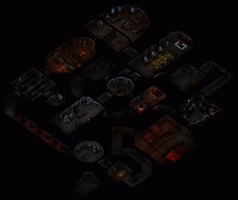 dungeon map from a role-playing game