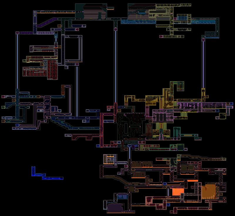 dungeon map from a video game