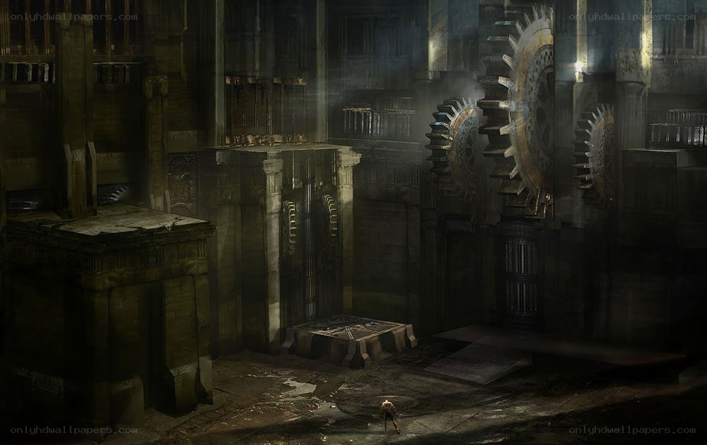 dungeon with large gears
