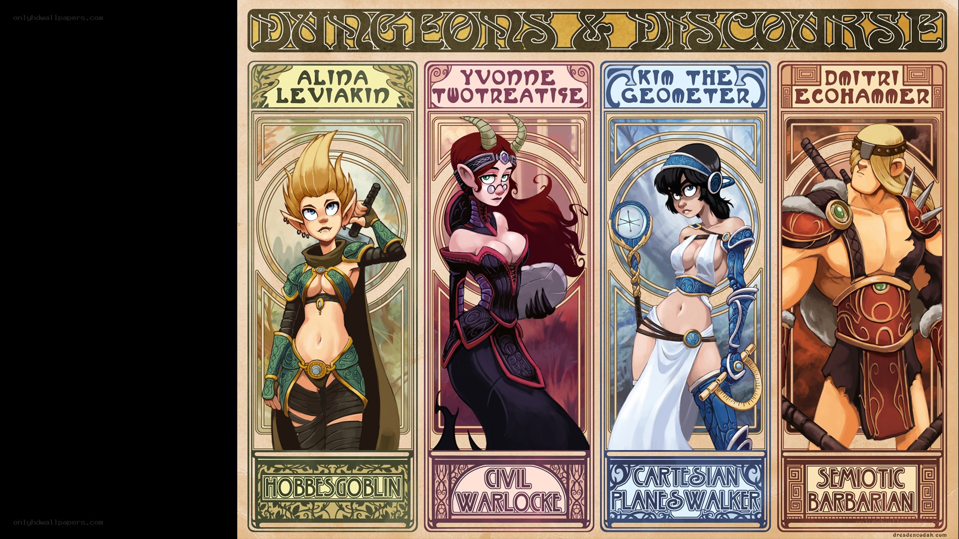 Dungeons & Discourse character art