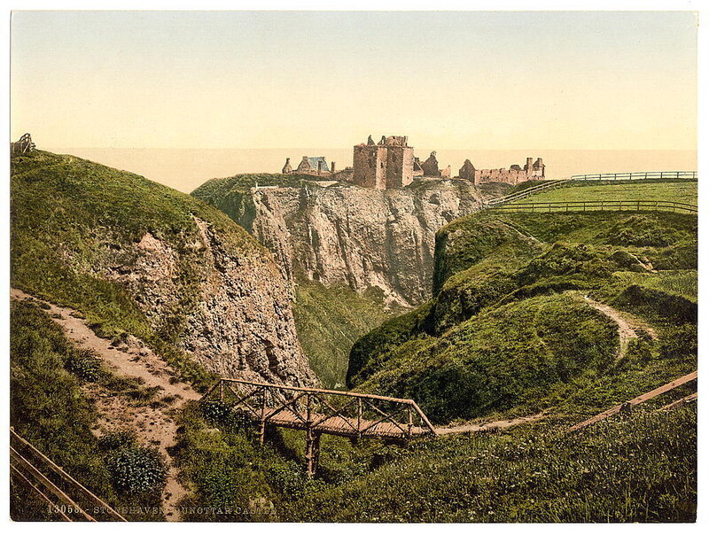 Dunottar Castle from the valley